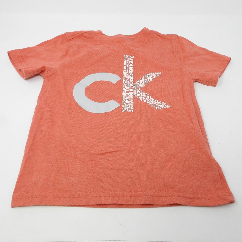 4T Tshirt Calvin Klein Jeans Orange CK Shirt
